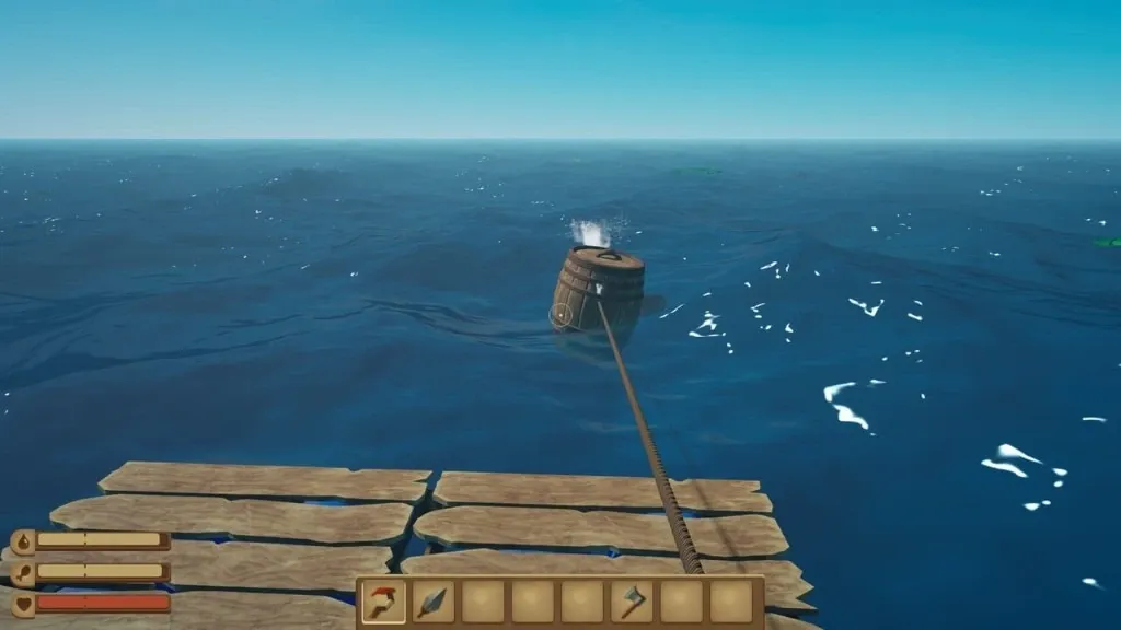 Raft Cheats resource ESP — island loot, barrels, and crafting materials